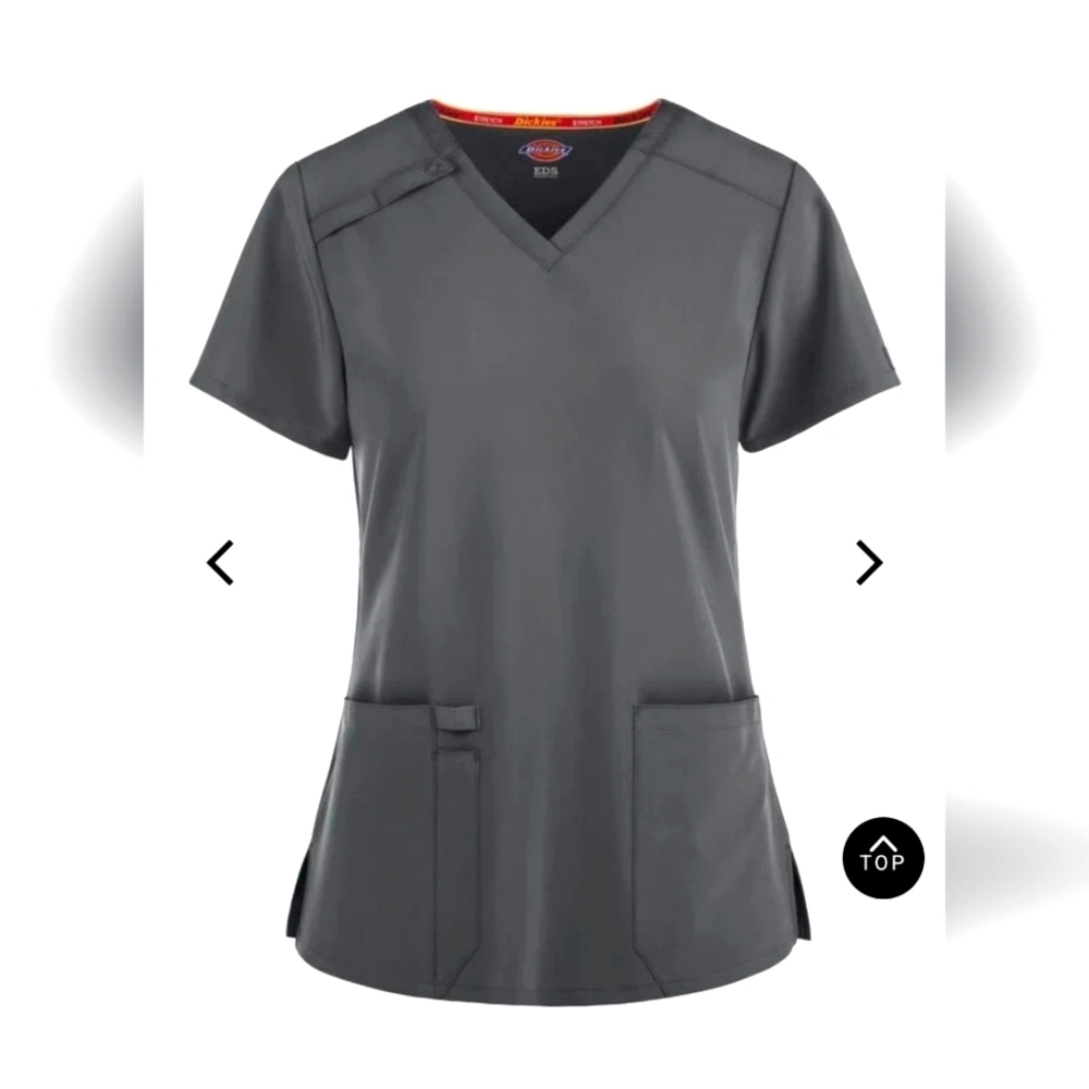 Dickies Gray 4 Way Stretch Scrub Set XL TOP 2X BOTTOM